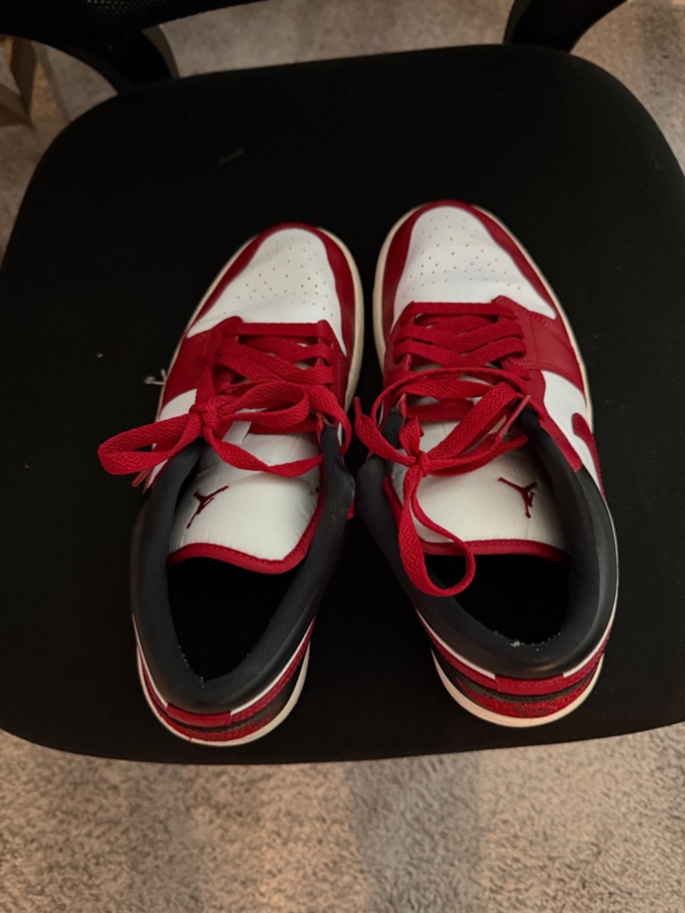 Jordan Black and Red Sneaker Interior Label Detail
